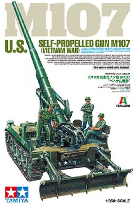 Tamiya 1/35 U.S. Self-Propelled Gun M107 (Vietnam War) kit TA-37021