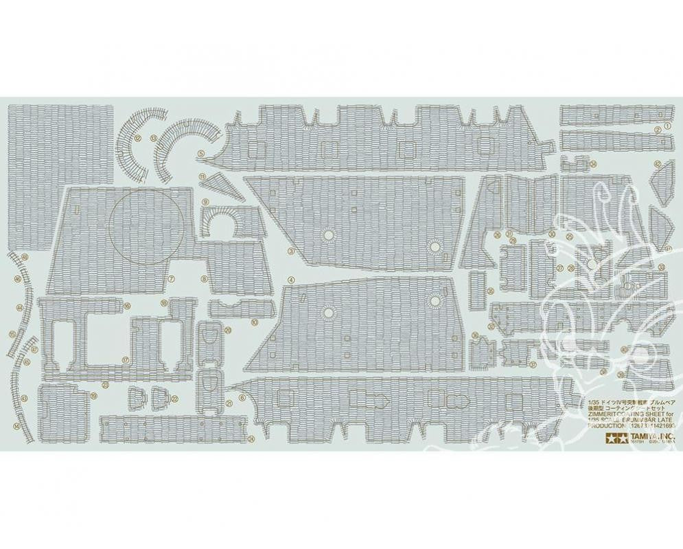 Tamiya 1/35 Zimmerit Coating Sheet -Brummbar Late Production