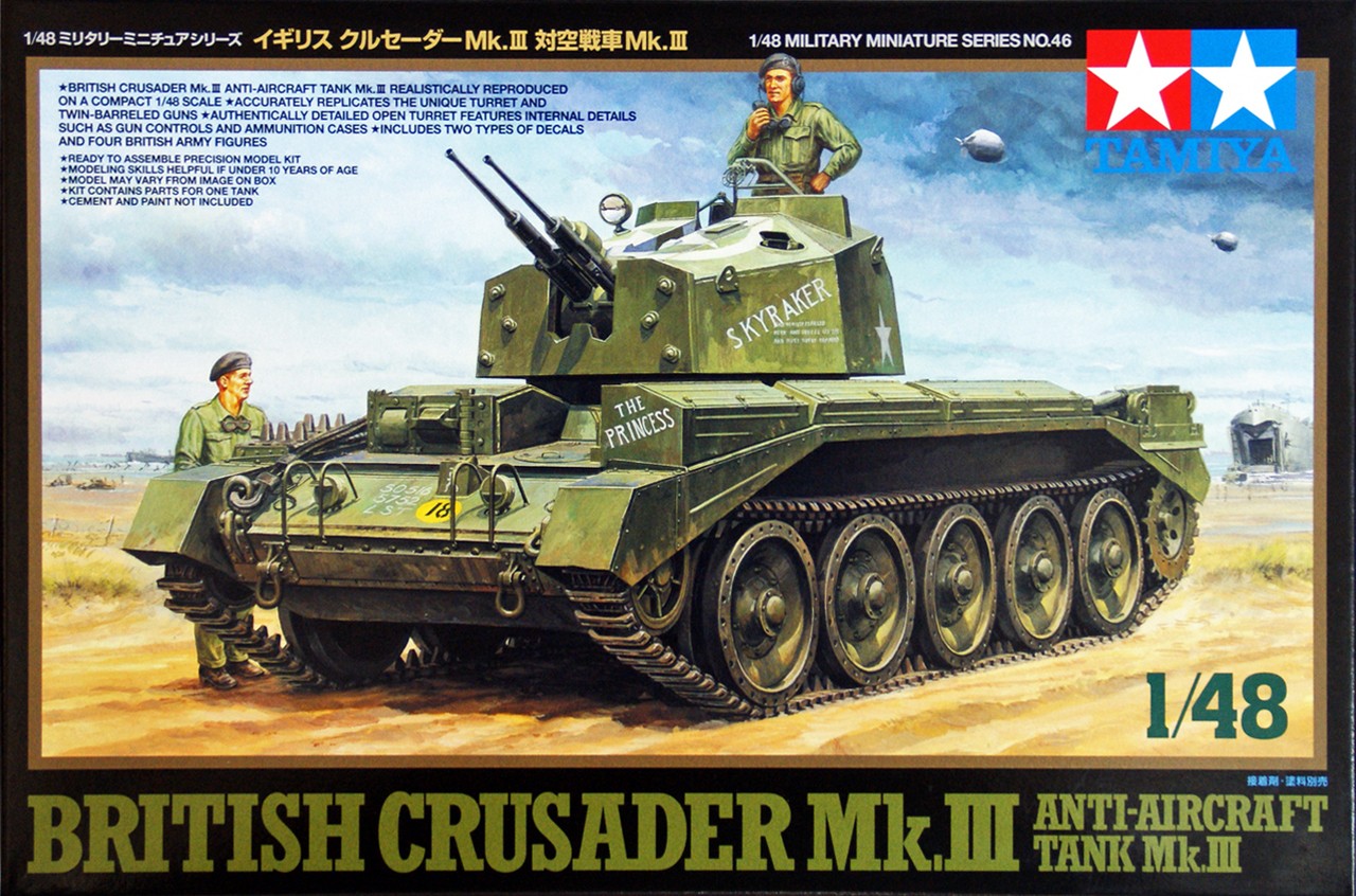 Tamiya 1/48 British Crusader Mk.III AA Tank Kit TA-32546
