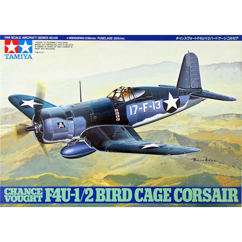 Tamiya 1/48 Chance Vought F4U-1/2 Bird Cage Corsair Kit