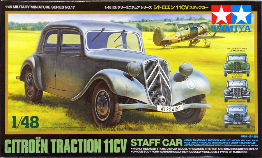 Tamiya 1/48 Citroen Traction 11CV Staff Car Kit TA-32517