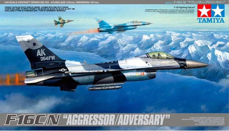 Tamiya 1/48 F-16C/N "Aggressor/Adversary" Kit TA-61106