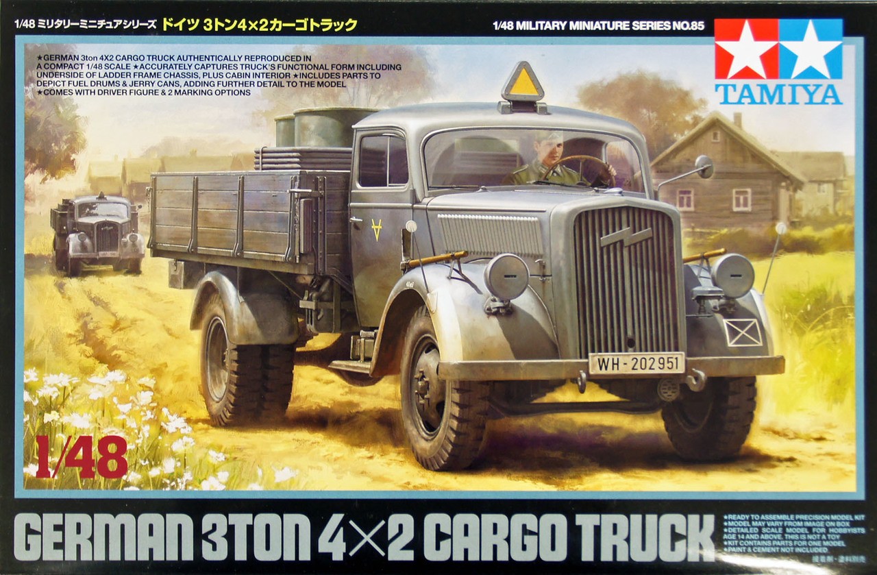 Tamiya 1/48 German 3ton 4x2 Cargo Truck Kit TA-32585
