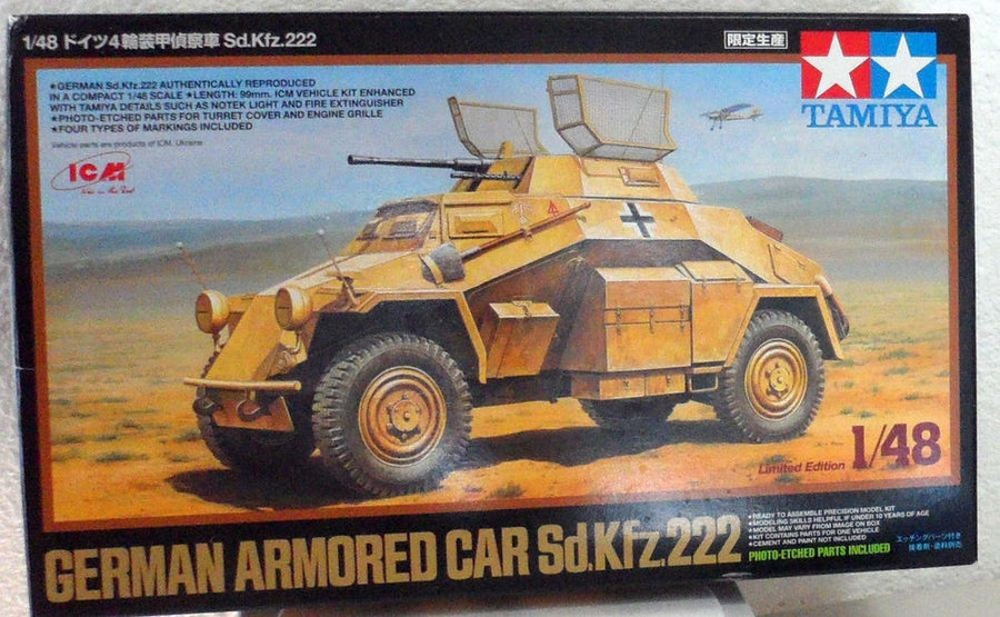 Tamiya 1/48 German Armored Car Sd.Kfz.222 Kit TA-89777