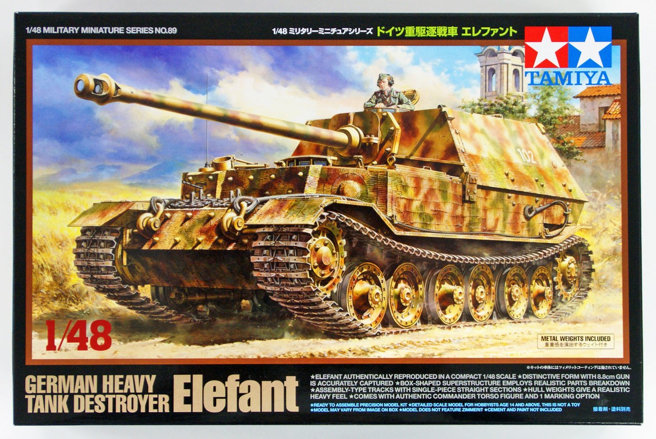 Tamiya 1/48 German Heavy Tank Destroyer Elefant Kit TA-32589