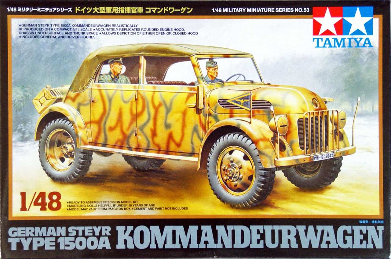 Tamiya 1/48 German Steyr Type 1500A Kommandeurwagen Kit TA-32553