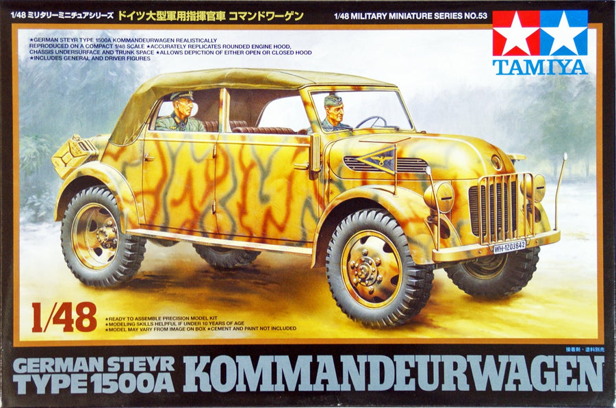 Tamiya 1/48 German Steyr Type 1500A Kommandeurwagen Kit TA-32553