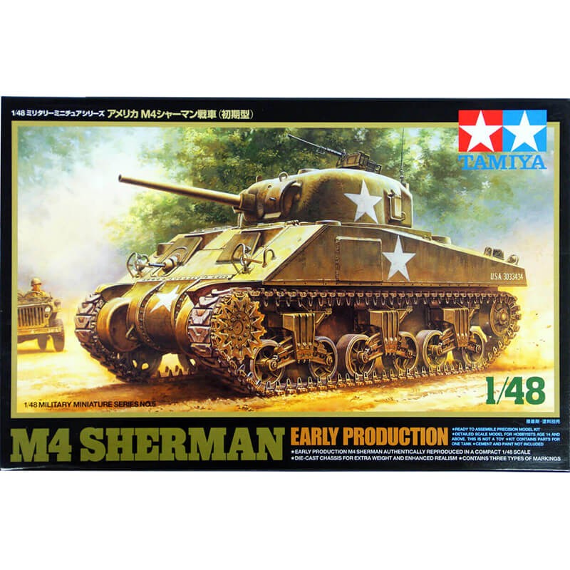 Tamiya 1/48 M4 Sherman Early Production Kit