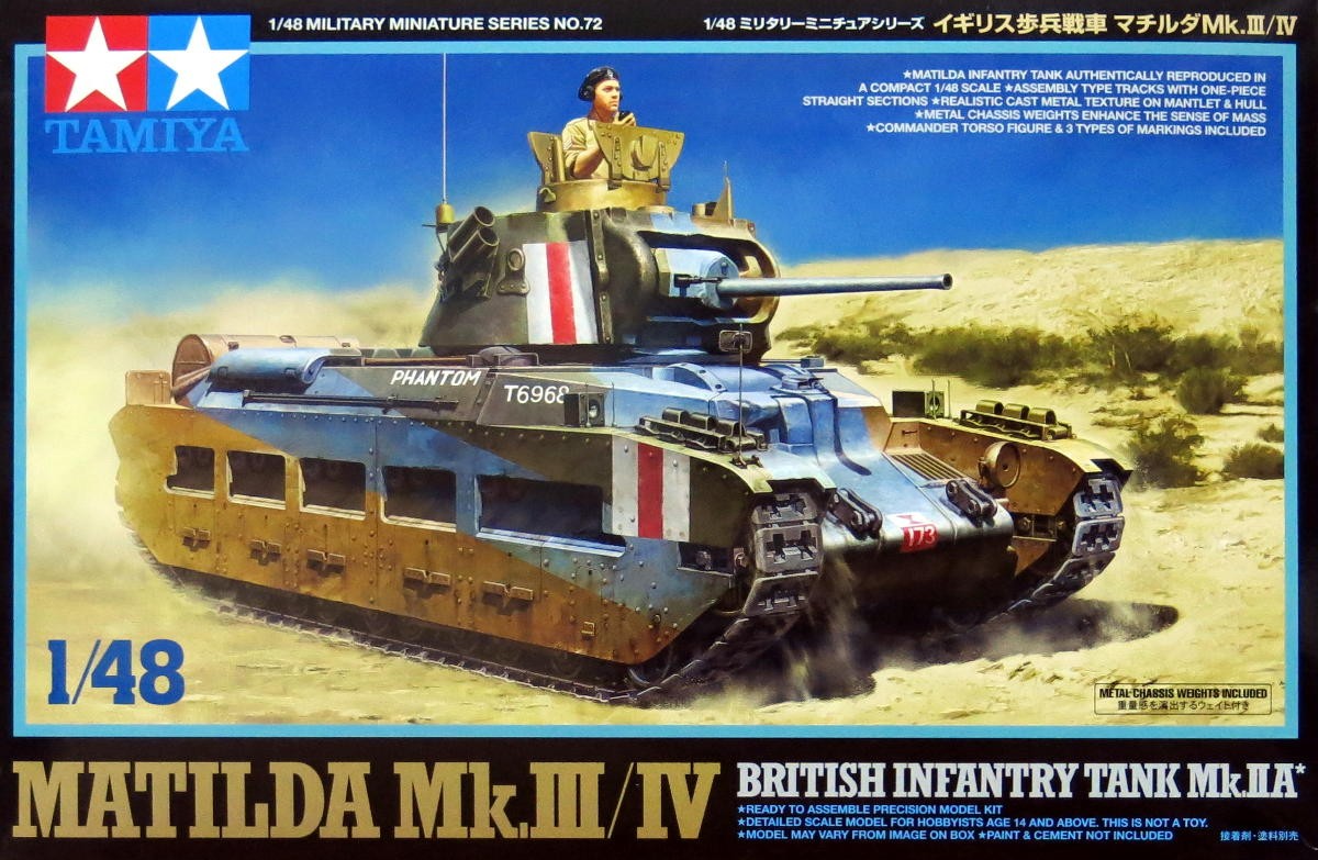 Tamiya 1/48 Matilda Mk.III/IV British Infantry Tank Mk.IIA Kit