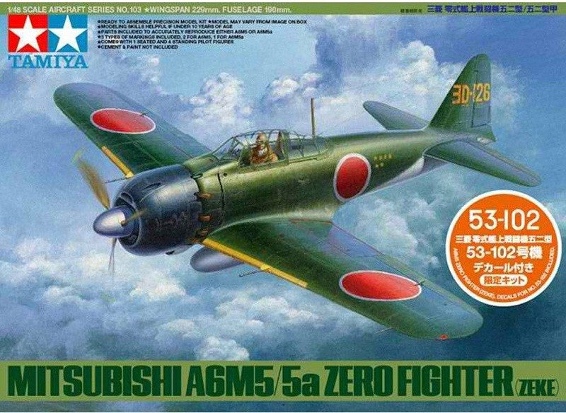 Tamiya 1/48 Mitsubishi A6M5 Zero Fighter (Zeke) 53-102 kit TA-89793