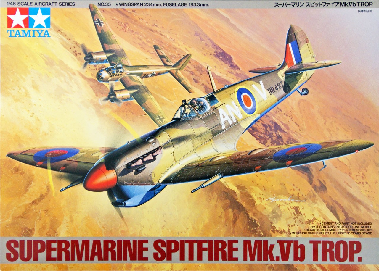 Tamiya 1/48 Supermarine Spitfire Mk. Vb Trop Kit TA-61035