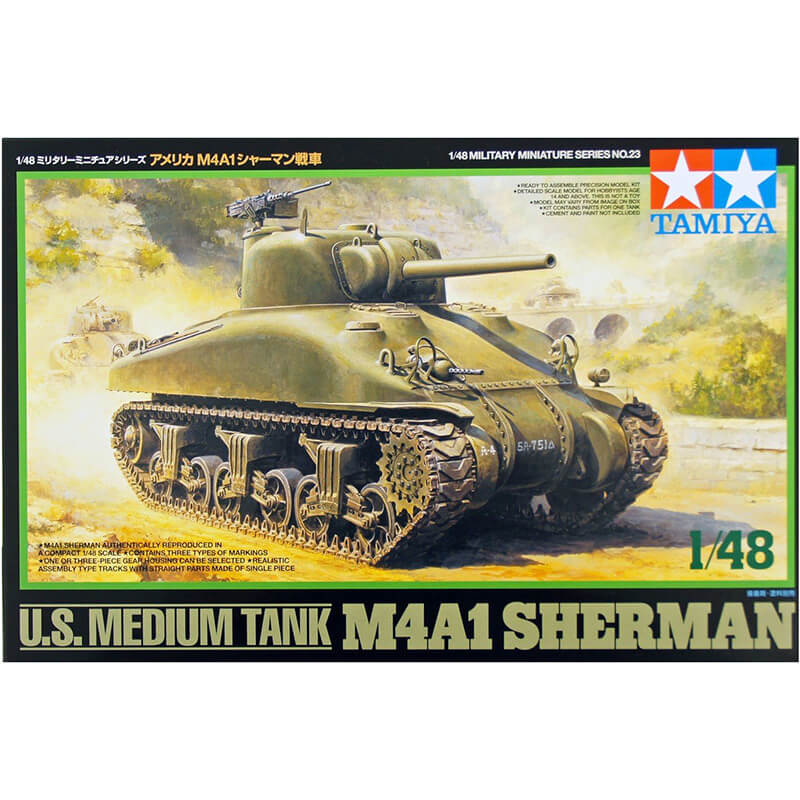 Tamiya 1/48 U.S. Medium Tank M4A1 Sherman Kit