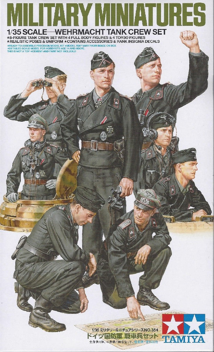 Tamiya 1/35 Wehrmacht Tank Crew Set Kit TA-35354