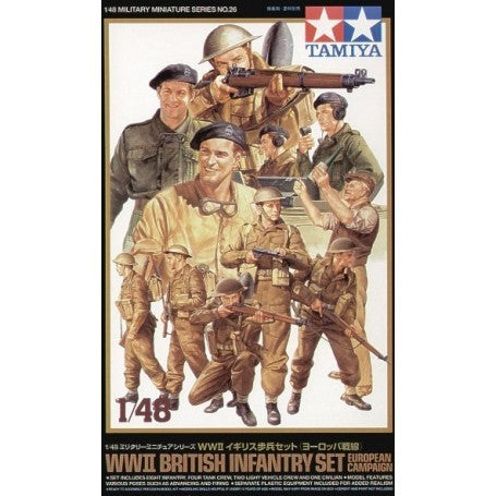 Tamiya 1/48 WWII British Infantry Set European Campaign Kit TA-32526