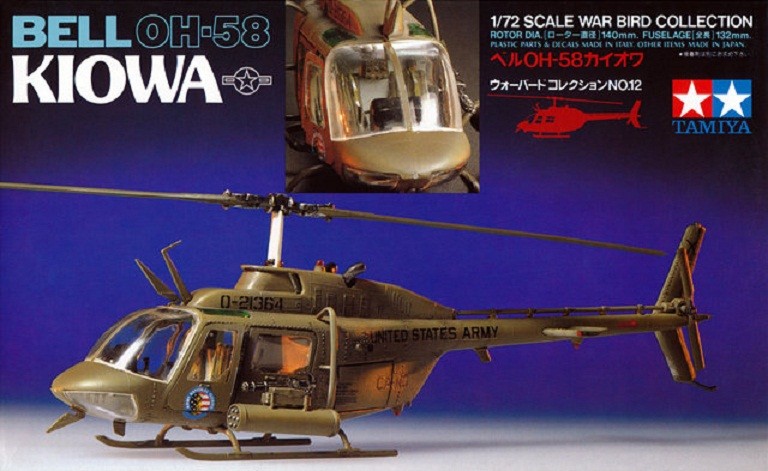 Tamiya 1/72 Bell OH-58 Kiowa kit TA-60712