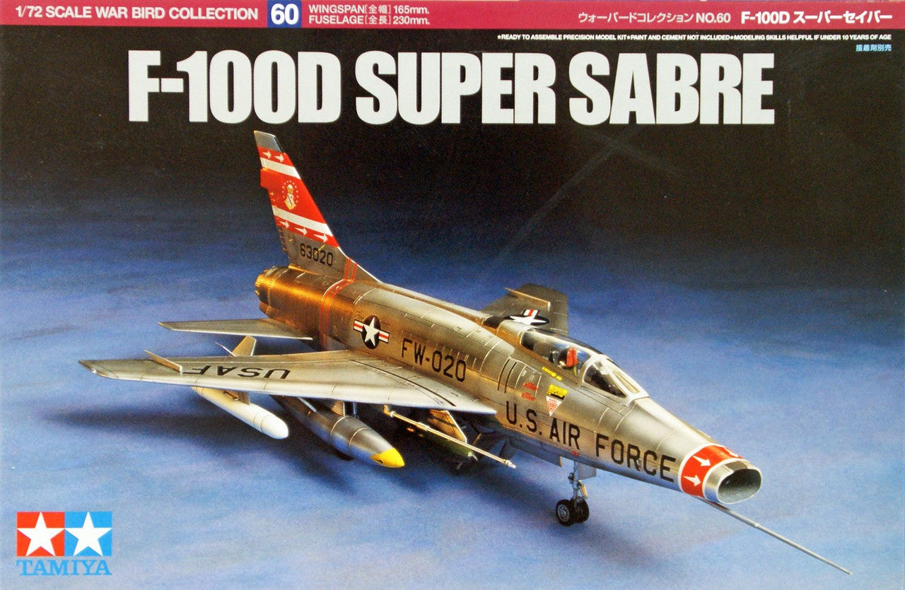 Tamiya 1/72 F-100D Super Sabre Kit TA-60760