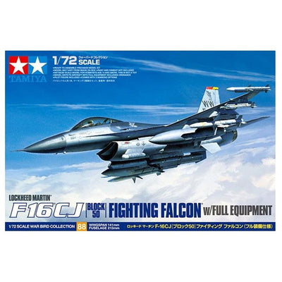 Tamiya 1/72 F-16CJ (Block 50) Fighting Falcon W/Full Equipment Kit
