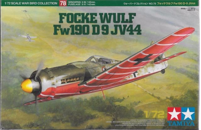 Tamiya 1/72 Focke-Wulf Fw190 D-9 JV44 Kit TA-60778