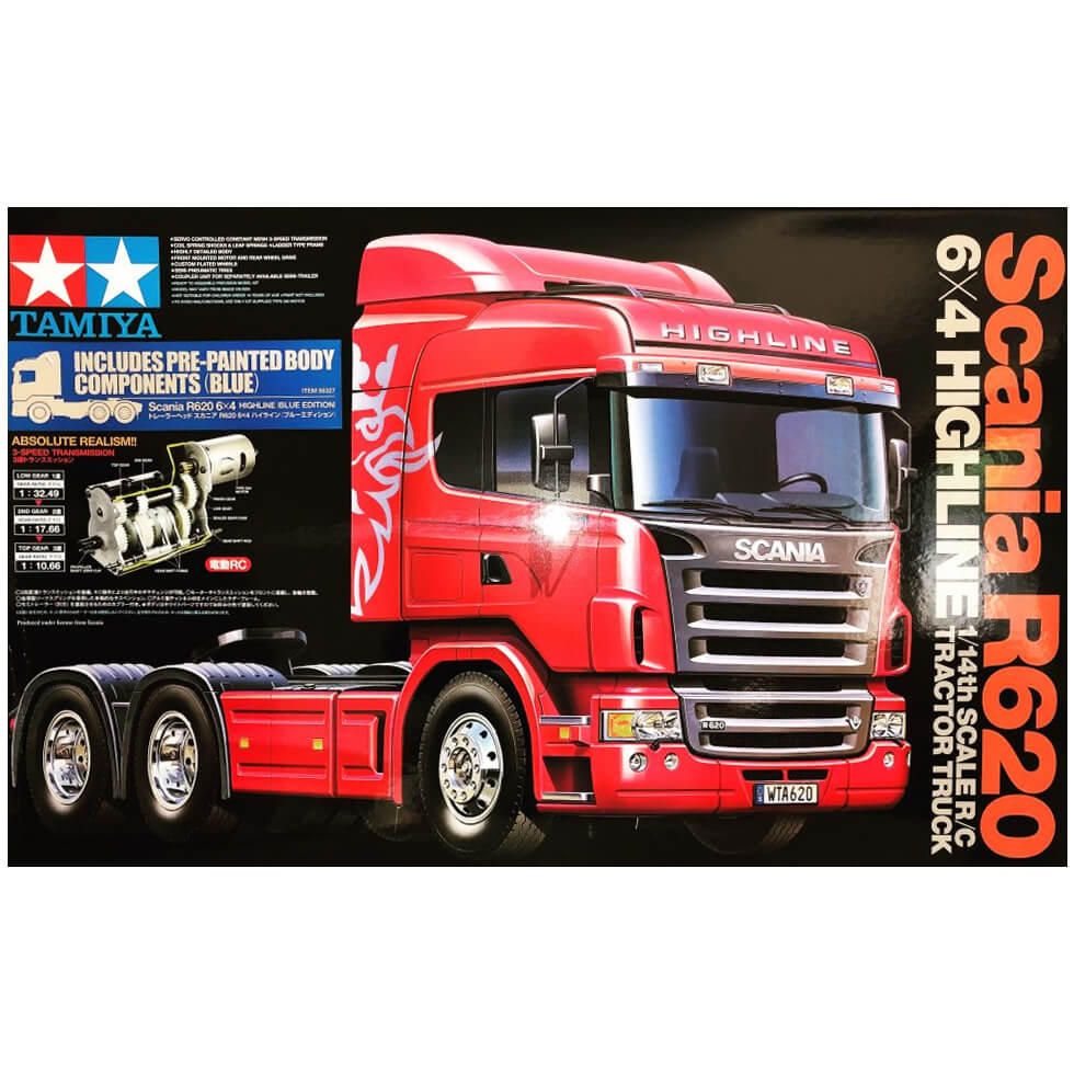 Tamiya 1/14 Scania R620 6X4 Highline Tractor Truck (Blue Edition) RC Kit