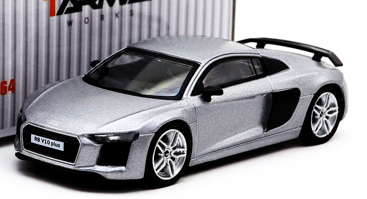 Tarmac Works 1/64 Audi R8 V10 Plus (Matt Silver)