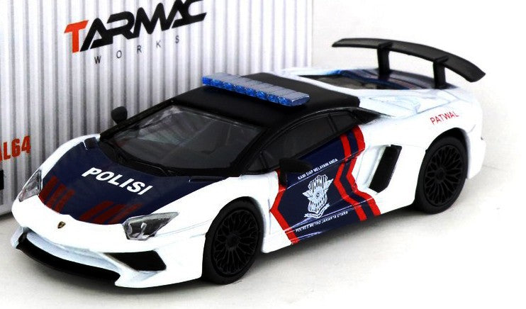 Tarmac Works 1/64 Lamborghini Aventador SV Indonesia Police