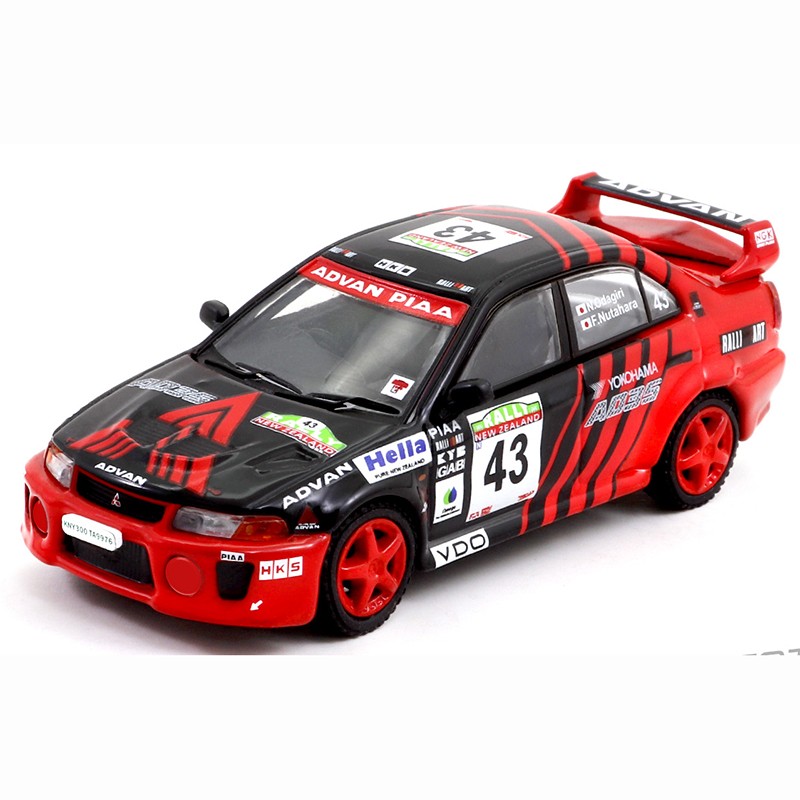 Tarmac Works 1/64 Mitsubishi Lancer Evolution V New Zealand Rally 1999