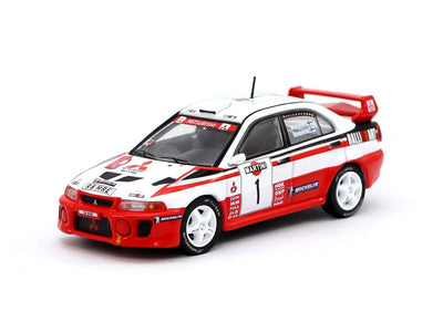 Tarmac Works 1/64 Mitsubishi Lancer Evolution V Sanremo Rally 1998 Winner
