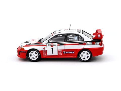 Tarmac Works 1/64 Mitsubishi Lancer Evolution V Sanremo Rally 1998 Winner