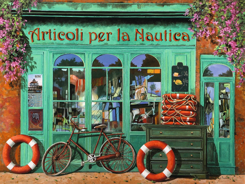 The Red Bicycle by Guido Borelli 1500pcs Puzzle