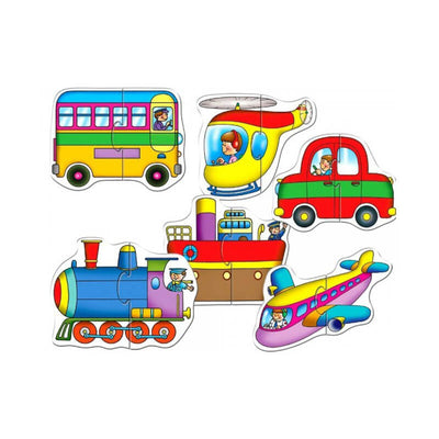 Transport A Set of 6 Shaped Puzzle