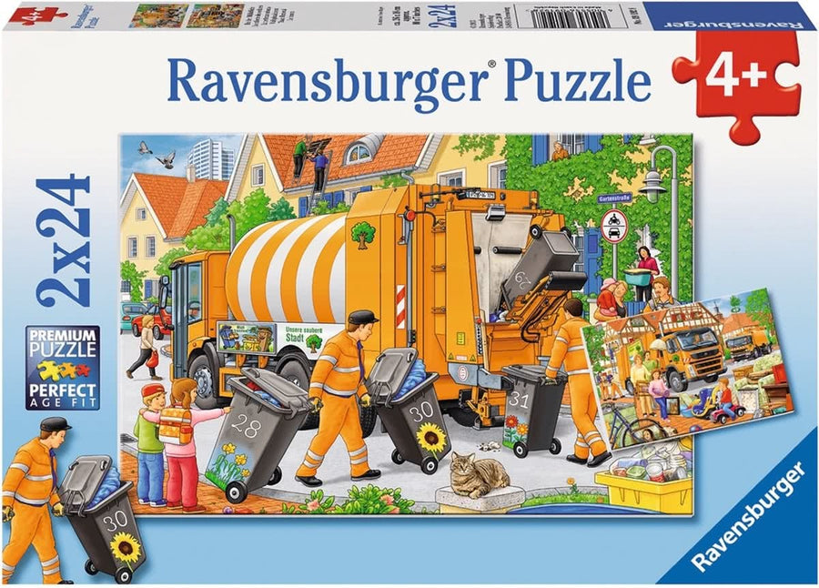 Trash Removal by Frank Bayer 2x24pcs Puzzle