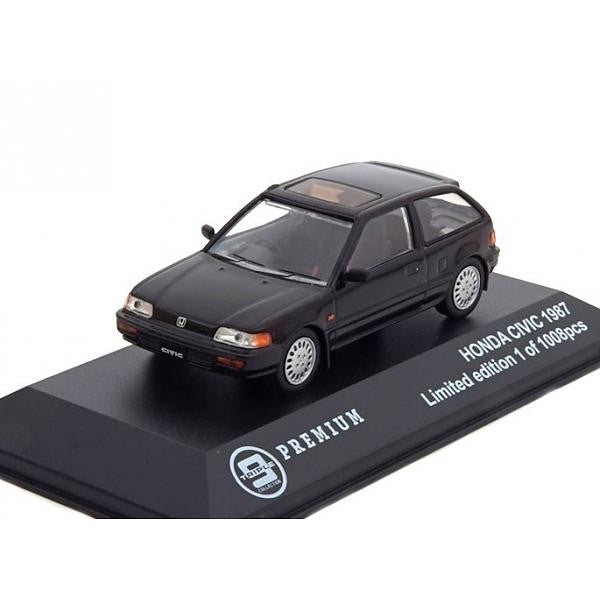 Triple 9 Collection 1/43 Honda Civic 1987 Black Model Car