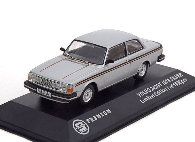 Triple 9 Collection 1/43 Volvo 242GT 1978 Silver Model Car