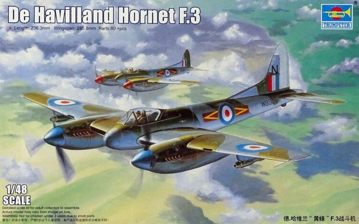 Trumpeter 1/48 De Havilland Hornet F.3 Kit