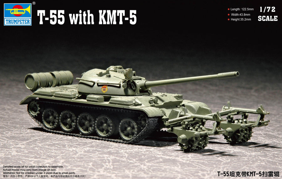 Trumpeter 1/72 T-55 with KMT-5 Kit