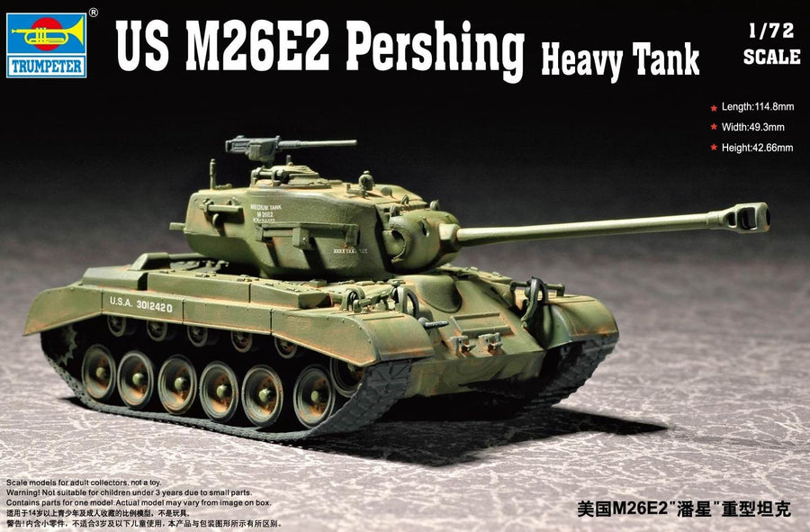 Trumpeter 1/72 US M26E2 Pershing Heavy Tank Kit