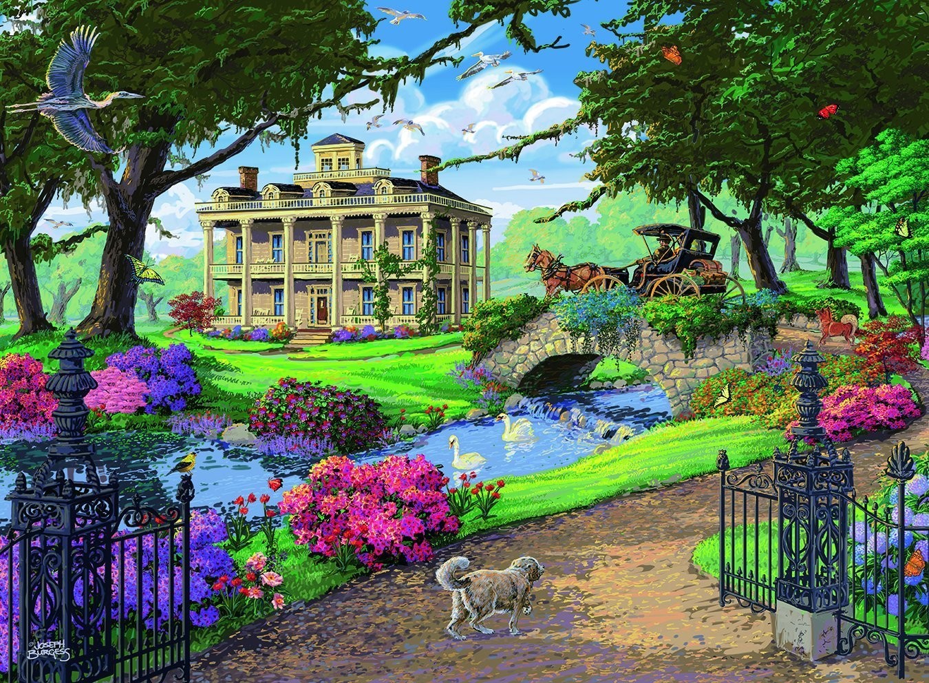 Visiting the Mansion by Joseph Burgess 500pcs Puzzle