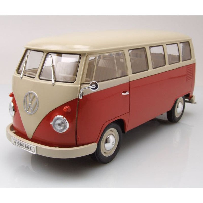 Welly 1/18 1963 Volkswagen T1 Bus (Red)