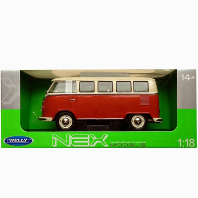 Welly 1/18 1963 Volkswagen T1 Bus (Red)