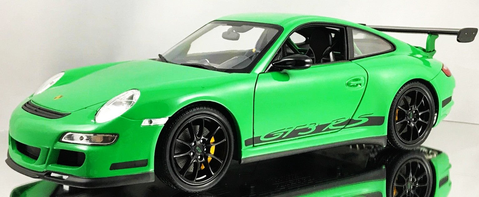 Welly 1/18 Porsche 911 (997) GT3 RS (Green) - Hobbies N Games