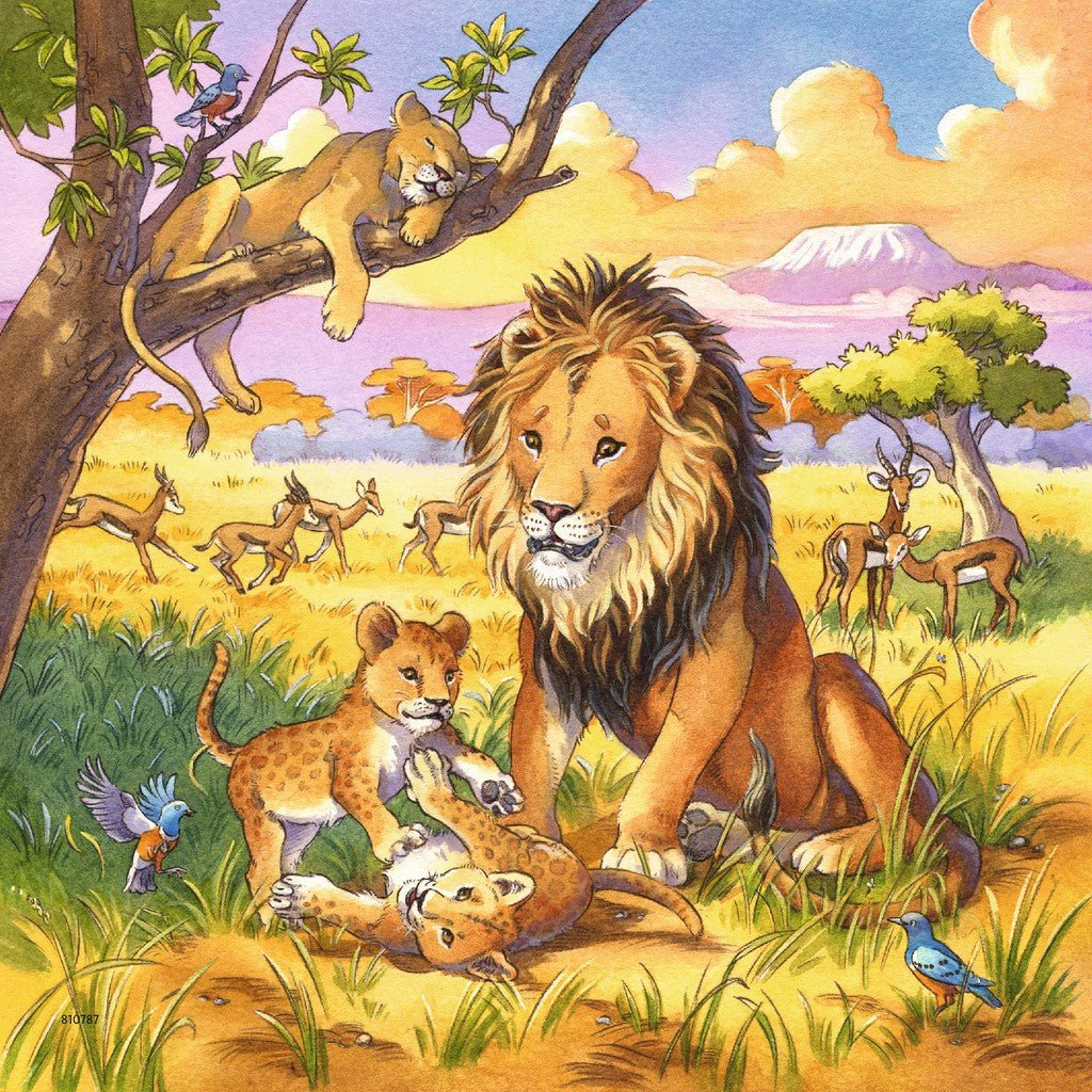 Wild Animals by Ute Simon 3x49pcs Puzzle
