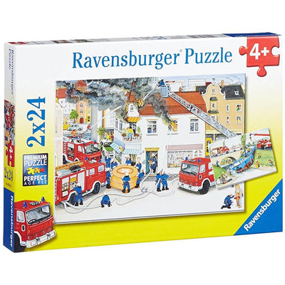 With the Fire Brigade by Wolfgang Metzger 2x24pcs Puzzle